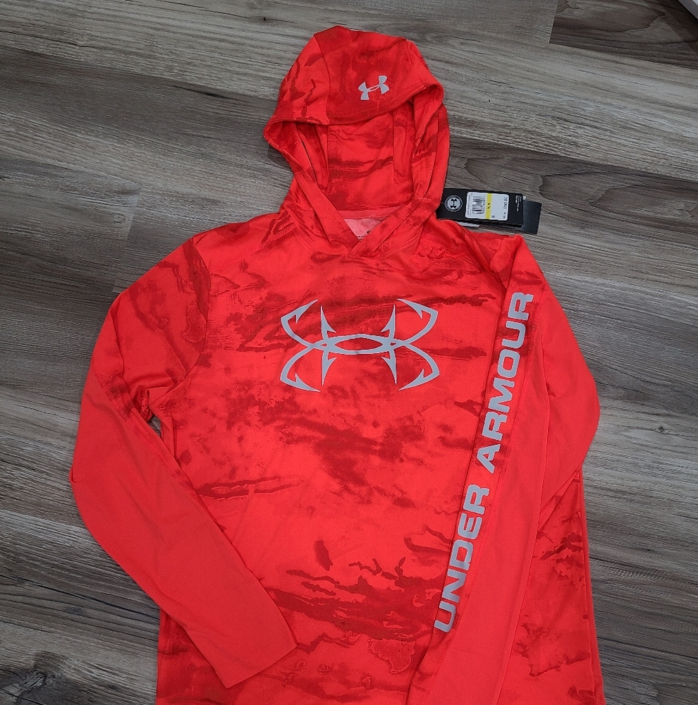Mens Under Armour long sleeve hooded shirt